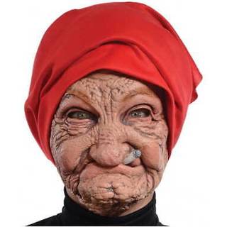 Alte Oma Maske mit Kopftuch