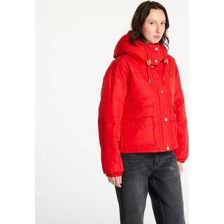 Lee Hooded Short Puffer Jacket True Red Size XL