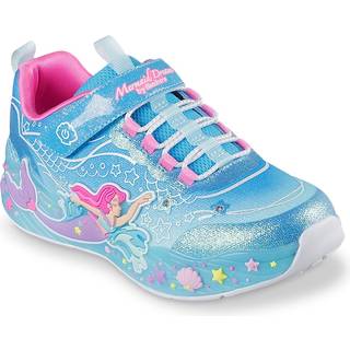 Skechers Sneakers Blå Med Havfrue Og Blinklys - Str. 30