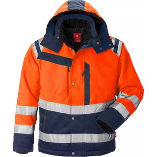 Kansas 127419 Hi Vis Vinterjakke kl.3 4043 / Arbejdsjakke Hi-Vis Orange/Marine XS