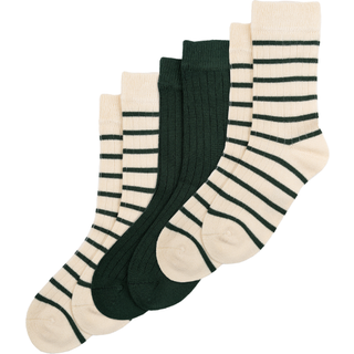 MINIPOP Bamboo strømper 3 pak - EMERALD