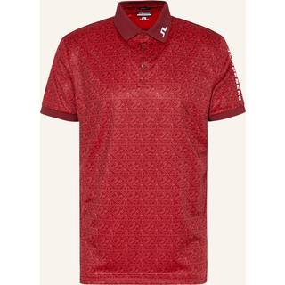 J. LINDEBERG Polo Tour Tech Print, rød