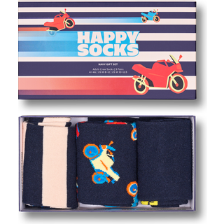 Happy socks 3-pak Navy Socks Gift Box - Mixed - Str 36/40