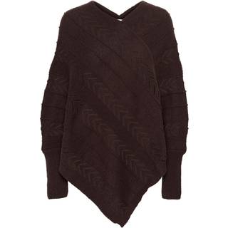 Cream CRHoliday Poncho - Brun - Str ONE - Damer