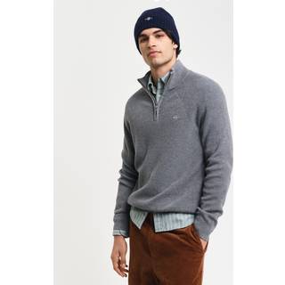 Gant Ribstrikket Strik Half Zip Grå - XXL