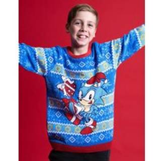 Vanilla Underground Vanilla Underground Blue Sonic Kids Christmas Jumper