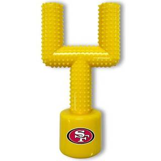 NFL San Francisco 49ers Mega-Chew Hard Nylon Bacon-smag Hundeben Fodbold Goal Post Chew Toy. Interaktivt velsmagende sjovt tyggetj. Uopslideligt