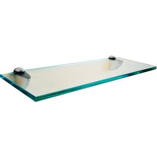 Fab Glass og Mirror Rectangle Glass Shelf 10 """" X 30 """" Clear