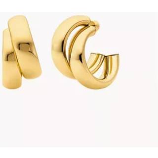 MK Large Precious Metal-Plated Brass Double Hoop Earrings - Gold - Michael Kors - ONE SIZE