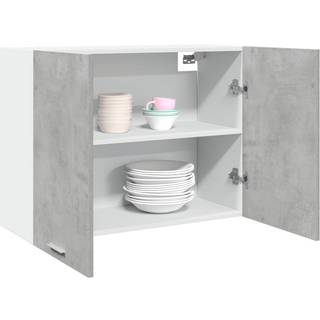 hængeskab "Lyon" betongrå 80x31x60 cm konstrueret træ