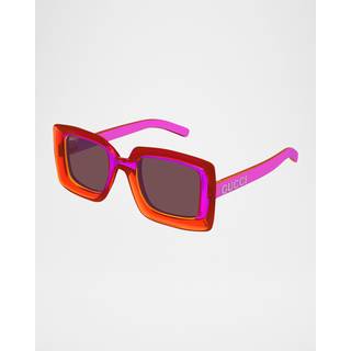 Gucci Kvinde GG1718S 004 Solbriller Injiceret Brun Firkantet
