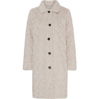 Notyz Fake Fur Frakke - Light Beige