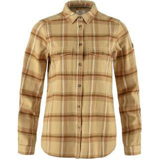 Fjällräven Women's Övik Heavy Flannel Shirt Skjorte Damer størrelse M farve beige