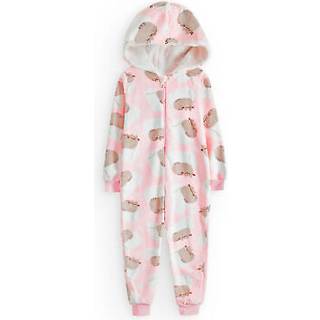 Vanilla Underground Vanilla Underground Pink Pusheen Cat Unisex Kids Fleece All-In-One