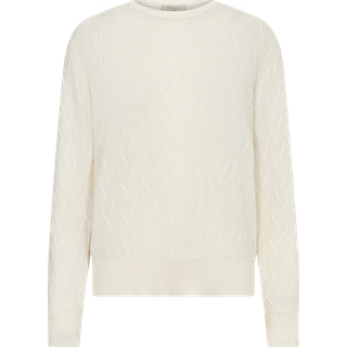 Freequent Pullover - FQDodo Striktrøje Hvid Str. L Freequent.dk