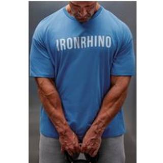 BadRhino Big & Tall BadRhino Big & Tall Blue 100% Cotton IronRhino Front And Back T-Shirt