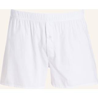 HANRO Herren Boxershort weiß Reine Baumwolle unifarben