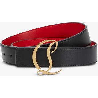 Christian Louboutin CL logo leather belt - black - 75CM