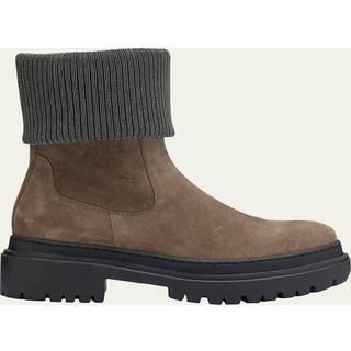 Brunello Cucinelli Monili suede Chelsea boots - brown - EU 37.5