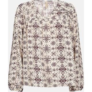 Bluse med strukturvæv