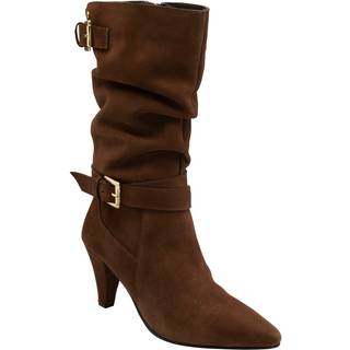 Ravel Ravel Brown Suede Pointed-Toe Mid-Calf Boots