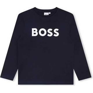 BOSS BOSS Blue Logo Crew Neck Long Sleeve Sweatshirt