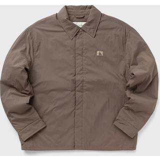 Relaxed Padded Shirt Jacket - Grey - XS