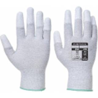 Antistatisk fingerspids PU-dyppet handske - Grå (Størrelse: XS)