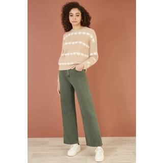 Yumi Stræk Canvas Brede bukseben Høj talje JeansEU 40 (UK 12)
