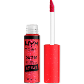 NYX Professional Makeup Butter Gloss Metallic Metallisk læbebehandling Skygge 09 Blood 8 ml - 8 ml