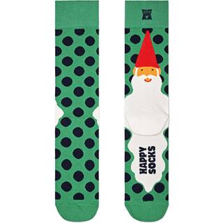 Green Santa's Beard Crew Sock - Green, Navy, White, Red, Orange - 36-40