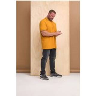 BadRhino Big & Tall BadRhino Big & Tall Yellow 100% Cotton Tipped Polo Shirt
