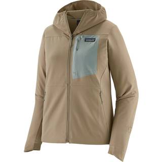 Patagonia Women's R1 CrossStrata Hoody Softshelljakke Damer størrelse M farve beige