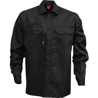 Kansas 100732 Bomulds skjorte 7386 / Arbejdsskjorte-Sort-2XL