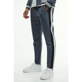 Mens Slate Blue Regular Fit Tailored Varsity Trouser