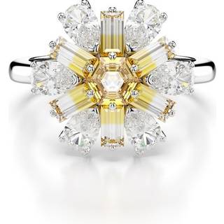 Idyllia Cocktailring, Verschiedene Schliffe, Blume, Gelb, Rhodiniert