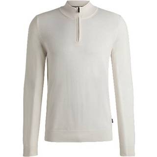 Sweater i ny uld med lynlås i halsen