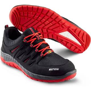 ELTEN MADDOX BLACK-RED LOW Sikkerhedssko m/snørebånd EN ISO 20345-S3 SRC ESD Str. 43