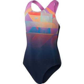 Speedo badedragt til piger Digi Placement Splashback Navy/Rød navy