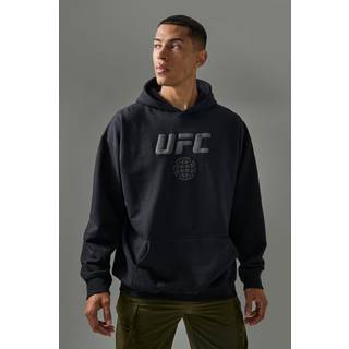 Mens Black Active Oversized UFC Puff Print License Hoodie