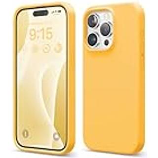 Elago kompatibel med iPhone 15 Pro Liquid Silicone Case Full Body Protection ShockProof blød mikrofiberforing Anti-scratch 6,1 tommer (Sol)
