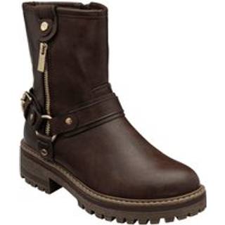 Lotus Lotus Brown Zip-Up Ankle Boots