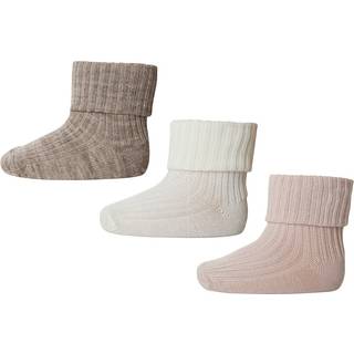 Mp Light Brown Melange Mix Strømper Uld (3-pak)