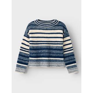 Name It Ocean Cavern Stribet Glitter Striktrøje