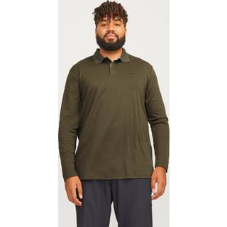 Plus Size Ensfarvet Langærmet T-shirt