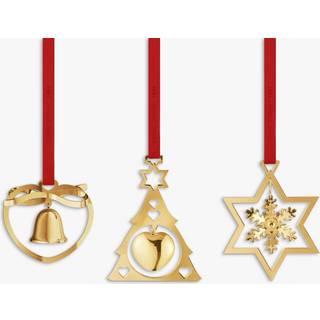 2024 Miniaturejuleuro-sæt, 3 stk., Georg Jensen, Rustfrit stål belagt med 18 kt. guld