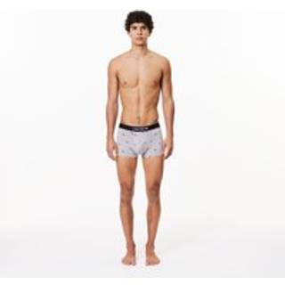 LACOSTE Herren Boxershorts grau,schwarz Baumwolle & Mix Gemustert