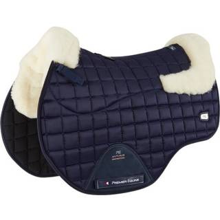 Premier Equine Atlantis CC Satin dressur underlag - Navy/natur merino