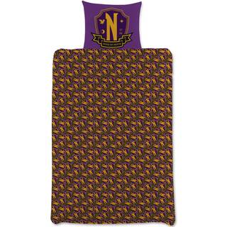 Wednesday sengetøj - 140x200 cm - Nevermore academy - 2 i 1 sengesæt - 100% bomuld