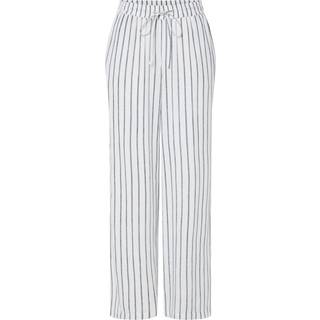 Pieces dame bukser PCPIA - Bright White Stripes:Navy Blazer - S